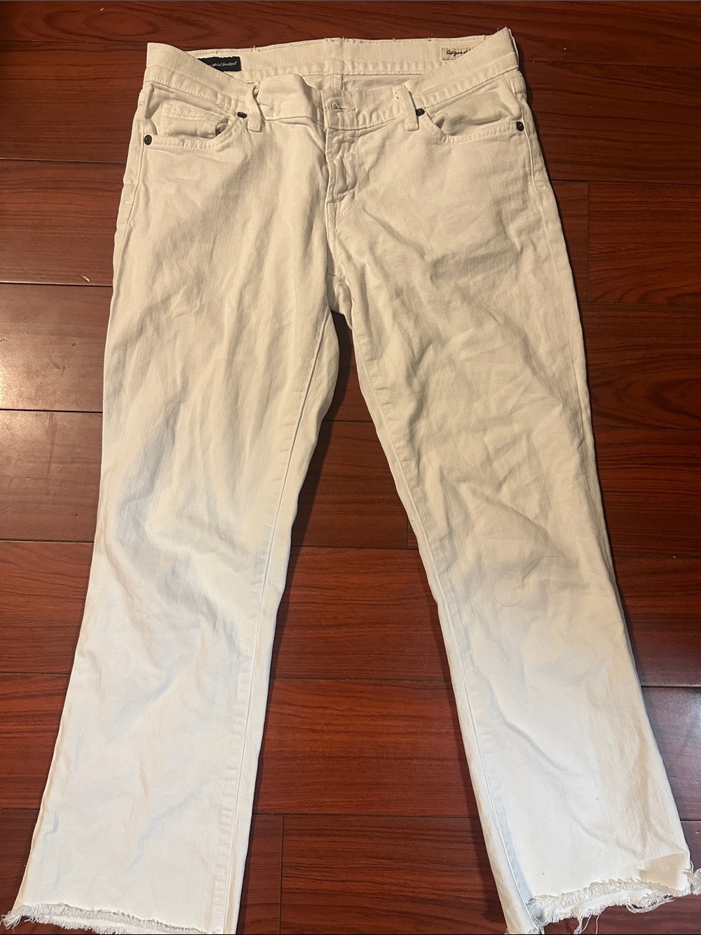 Citizens Of Humanity White Boot Cut Jeans